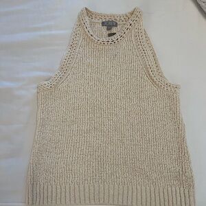 NWT J.Crew Beige Knit Sleeveless Top - size M
